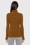Women High Neck Textured Sweater, Multicolor - 4