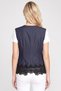 Women Solid Vest Jacket, Navy - 4