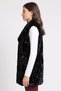 Women Textured Sherpa Jacket, Black - 3
