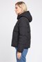 Women Quilted Puffer Jacket, Black - 3