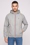 Men Embroidered Logo Windbreaker Jacket, Light Grey