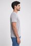 Men Round Neck Short Sleeve Heather T-Shirt, Grey - 3