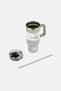 Stainless Steel Tumbler With Straw And Handle 1180 ml, Grey - 2