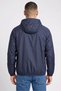 Men Hooded Embroidered Logo Windbreaker Jacket, Navy - 4