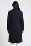 Women Textured Trench Coat, Navy - 4