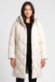 Women Quilted Parka Jacket, Light Grey