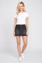 Women Embellished Mini Skirt, Washed Black - 2