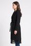 Women Textured Trench Coat, Black - 3