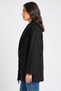Women Plain Trench Coat, Black - 3