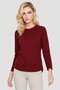 Women Boat Neck Knitted Sweater, Maroon