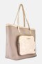 Women Brand Logo Tote Bag, Beige - 2