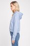 Women Plain Long Sleeve Hoodie, Light Blue - 3