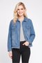 Women Washed Denim Jackets, Blue