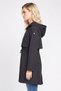 Women Solid Trench Coat, Black - 3
