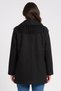 Women Plain Trench Coat, Black - 4