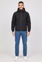 Men Plain Soft Shell Jacket, Black - 2
