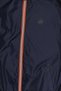 Men Hooded Embroidered Logo Windbreaker Jacket, Navy - 5
