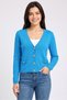 Women Long Sleeve Knitted Cardigan, Blue