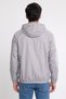 Men Hooded Long Sleeve Brand Logo Windbreaker Jacket, Light Grey - 4