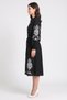 Women Embroidered Maxi Dress, Black - 3