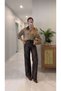 Joste Leopard Print Waxed Straight Jeans - 3