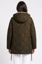 Women Quilted Puffer Jacket, Olive - 4
