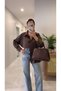 Foltera Coffee Oversized Shirt - 2