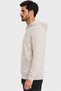 Men Sportswear Fit Long Sleeve Outdoor Hoodie, Beige - 3