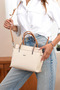 Women's Embossed Pattern Adjustable Strap Stylish Clutch Bag DIMENSIONS: 25 X 22 CM - 3