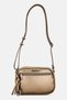 Women Brand Logo Cross Body Bag, Bronze
