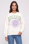 Women Crew Neck Long Sleeve Graphic Print Sweatshirt, Off White