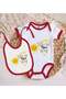 BK Kids "No Worries, My Aunt Will Take Care of It" Design Red Baby Bodysuit and Bib Gift Set, 6–9 Months - 2