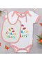 BK Kids Holiday Candy-Printed Pink Baby Bodysuit and Bib Gift Set-1 en123496