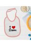 BK Kids "I Love Istanbul" Pink Baby Bib - Model 1 en121527