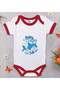 BK Kids Red Baby Bodysuit with Baby Shark Design - 1