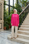 Tunic with Knitted Rubber Sleeves 116 Fuchsia - 3