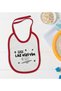 BK Kids "I'm a Laz Girl" Red Baby Bib with Design - 1 en124586