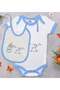 BK Kids "Milk Is the Foundation of Everything" Blue Baby Bodysuit and Bib Gift Set-1 12- 30379441