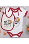 BK Kids "I'm Going to Be a Teacher" Design Red Baby Bodysuit and Bib Gift Set-1, 9–12 Months
