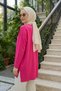 Tunic with Knitted Rubber Sleeves 116 Fuchsia - 2