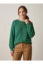 Women's Crew Neck Glittery Brioche Knit Sweater