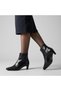 (Pine Cone) Women's Low-Heeled Zip-Up Casual Boots, BLACK - 5