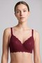 Women's Shaping / Sculpting Lace Bra, Burgundy-Black - 2
