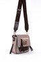 Front Zippered Shoulder Bag, Coffee - 2