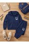 Busekids Unisex Multi-Printed Hooded Zipper Sweatsuit Set, Ages 7–14