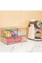 5 Pack Clear Stackable Drawers Organizer, 3 Sizes - 7