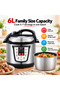 6 L electric pressure cooker Electric Pressure,1000W Slow, Rice Cooker, Yogurt, Cake Maker, Steamer and Warmer, Silver (1 year ) - 2