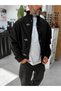 Black Gabardine Jacket with Front Hooks DF-3564