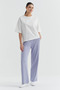 Women's Elastic Waist Sweat Bottoms with Side Stripe Detail