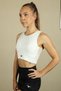 BlazeCraze Compression Sports Bra - White - 5